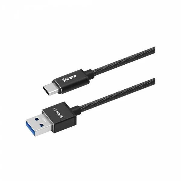Кабель для зарядки и синхронизации Xpower Lightning cable Nylon, USB Type-A/Lightning, 1м, Чёрный