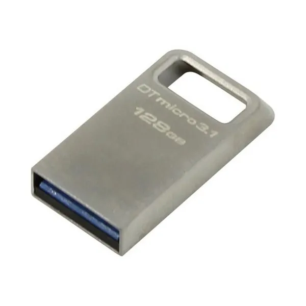 USB Flash накопитель Kingston DataTraveler Micro 3.1, 128Гб, Серебристый