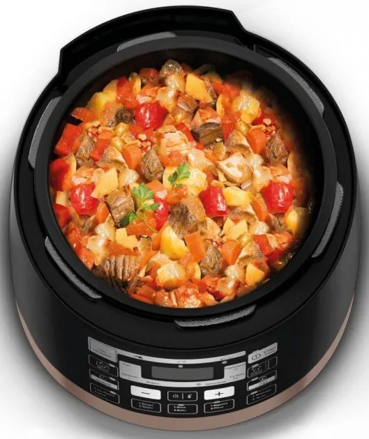 Aparat de gătit multifuncțional Moulinex CE430A34, Negru Maro