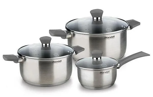 Набор посуды Rondell RDS-820, 4,8л, Stainless Steel