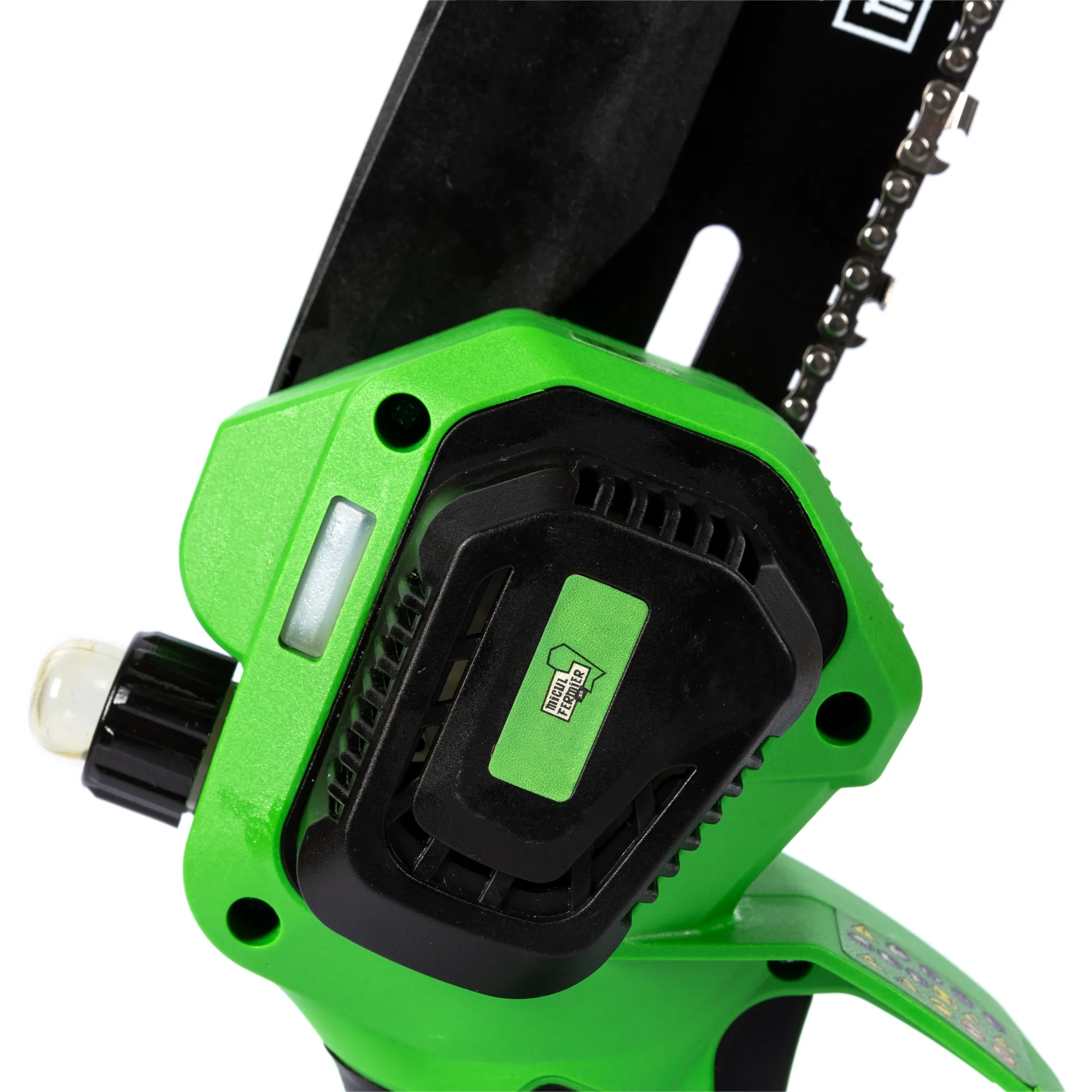 Fierestrau cu 2 lanturi si 2 lame cu acumulator Micul Fermier 20V