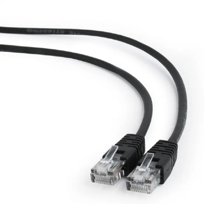 Patch cord Cablexpert PP12-2M/BK, CAT5e UTP, 2m, Negru