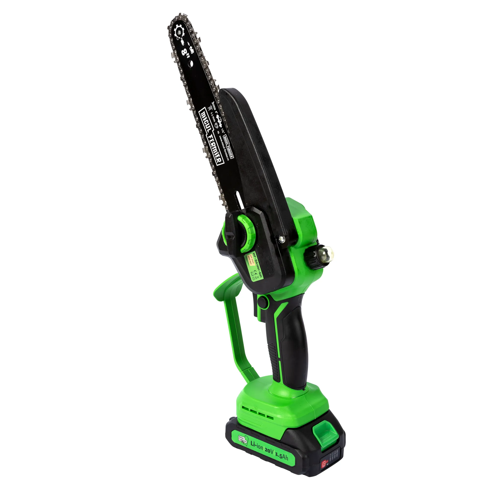 Fierestrau cu 2 lanturi si 2 lame cu acumulator Micul Fermier 20V