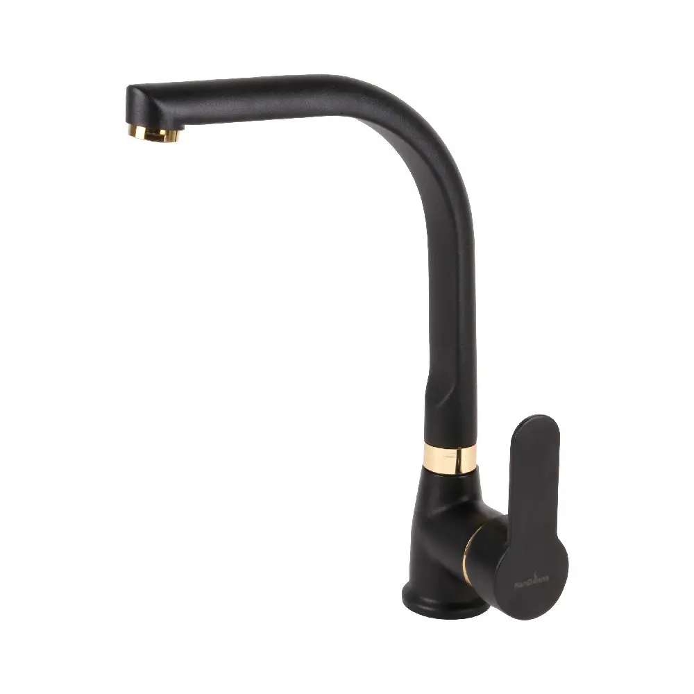 Baterie bucatarie Sandonna F7103 (negru/elem:aurii)