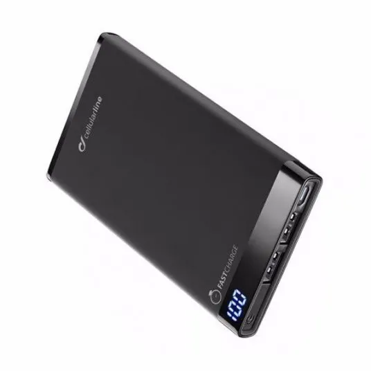 Power Bank Cellularline 8000mAh USB C, slim, Black