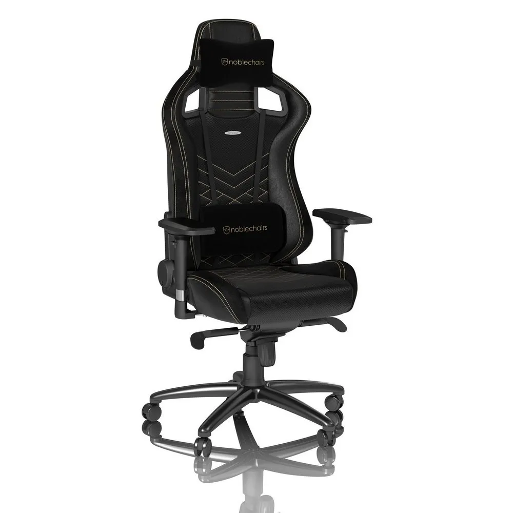 Scaun Gaming Noblechairs Epic, PU Piele, Negru/Auriu