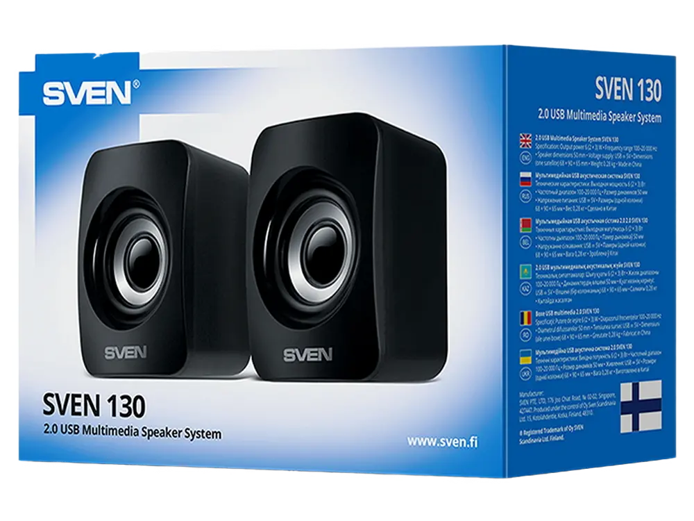 Boxe pentru calculator 2.0 SVEN "130", Negru