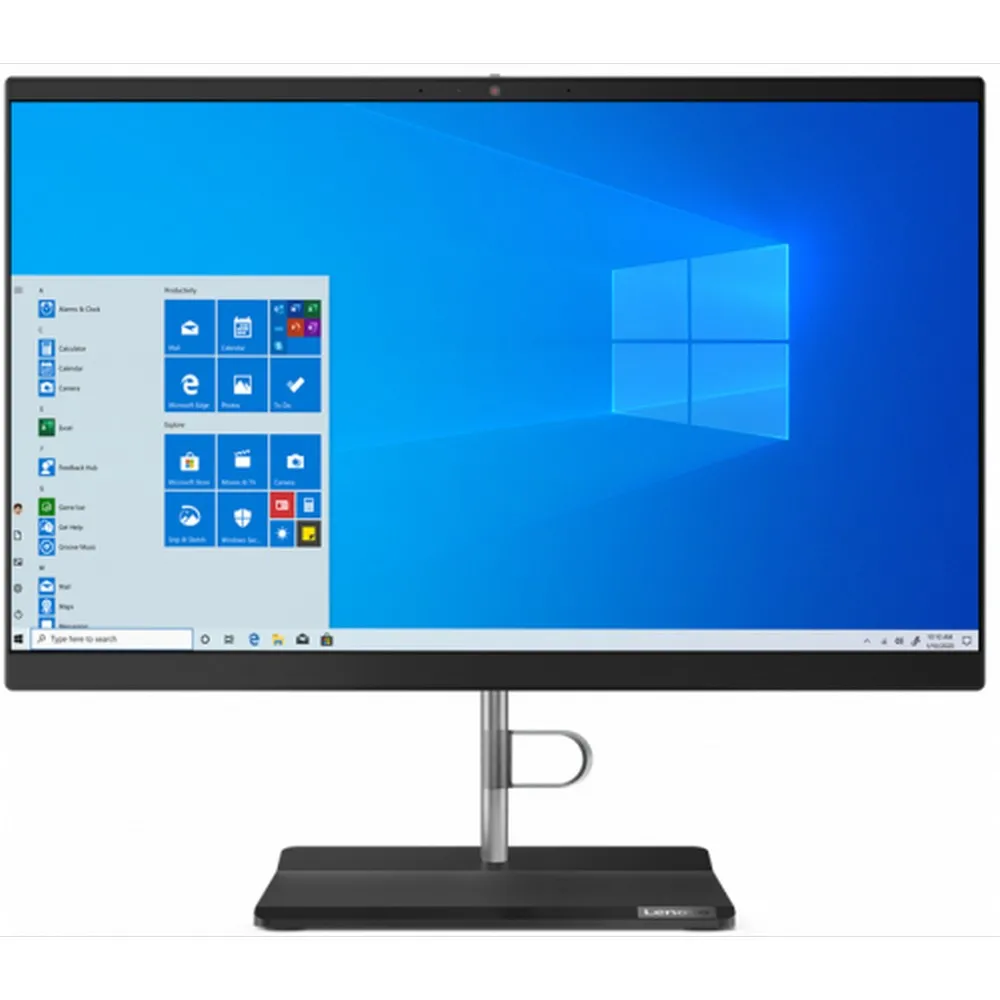 Computer All-in-One Lenovo V50a 24IMB, 23,8", Intel Core i5-10400T, 8GB/256GB, Fără SO, Negru