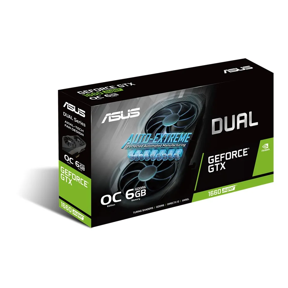 Placă Video ASUS DUAL-GTX1660S-O6G-EVO,  6GB GDDR6 192bit