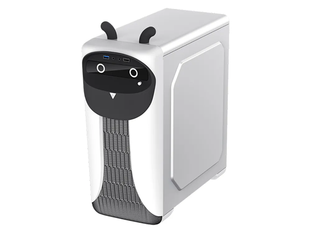 Carcasă PC Gamemax CUTE OWL, Mini-Tower, ATX, Negru/Alb