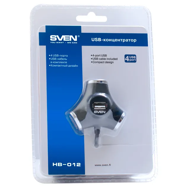 Adaptor Hub SVEN HB-012, Negru