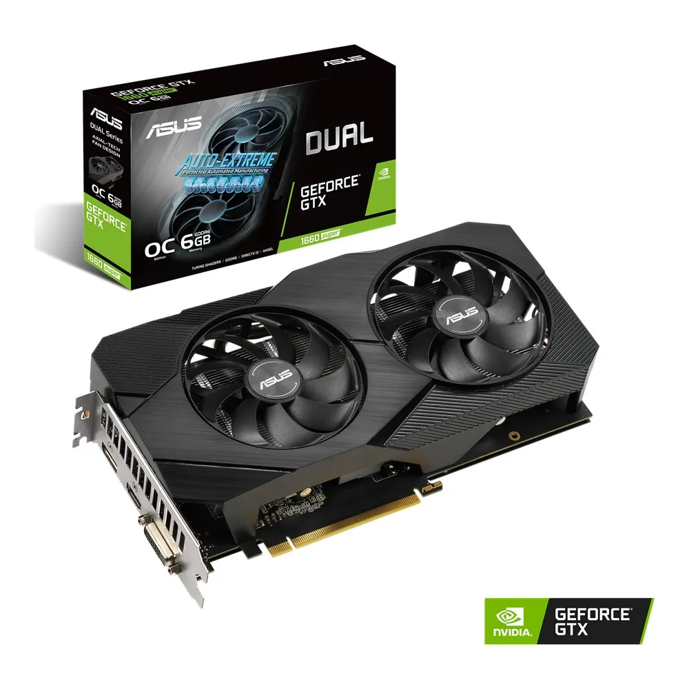 Placă Video ASUS DUAL-GTX1660S-O6G-EVO,  6GB GDDR6 192bit