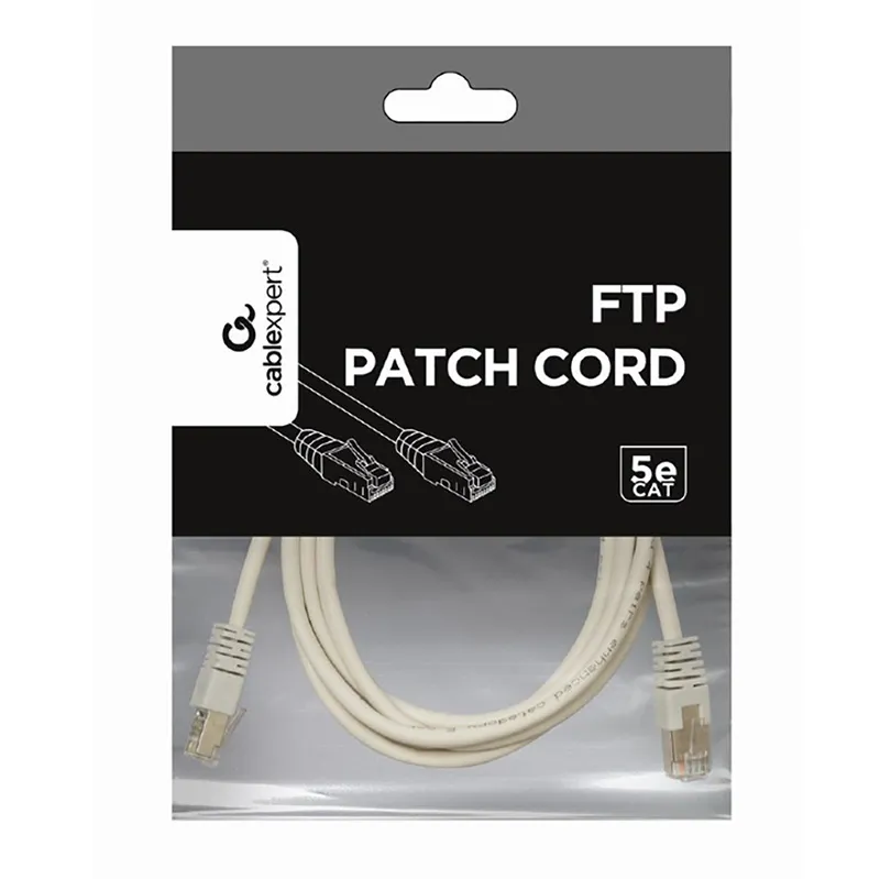 Patch cord Cablexpert PP22-2M, Cat5e FTP, 2m, Gri