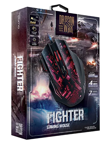 Игровая мышь QUMO Fighter, Чёрный