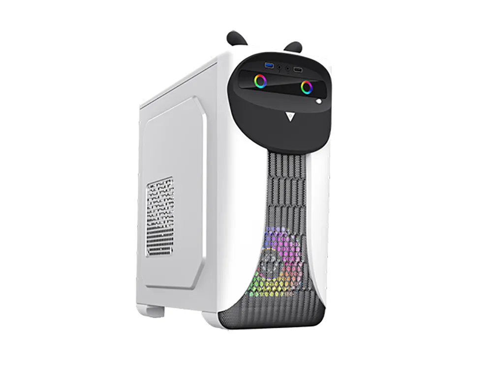 Carcasă PC Gamemax CUTE OWL, Mini-Tower, ATX, Negru/Alb