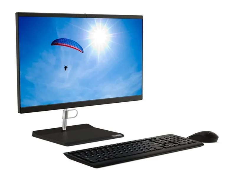 Computer All-in-One Lenovo V50a 24IMB, 23,8", Intel Core i5-10400T, 8GB/256GB, Fără SO, Negru