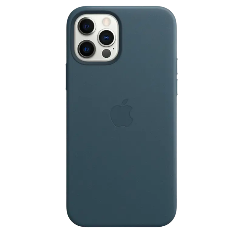 Original iPhone 12 | 12 Pro Leather Case with MagSafe, Baltic Blue