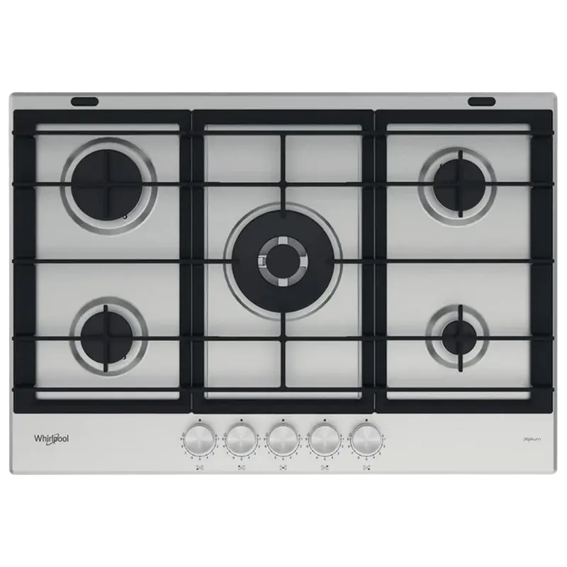 Plită pe gaz Whirlpool GMWL 728/IXL, Oțel inoxidabil