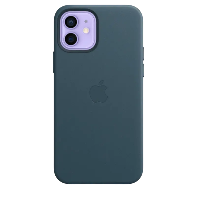 Original iPhone 12 | 12 Pro Leather Case with MagSafe, Baltic Blue