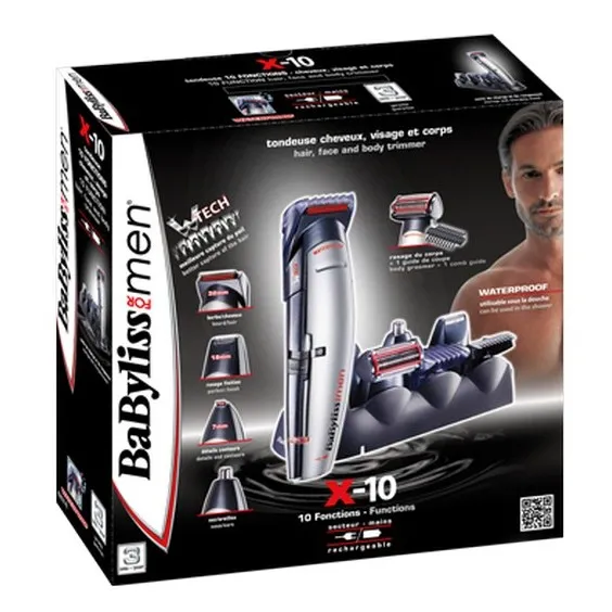 Мужской Триммер BaByliss E837E, Серебристый