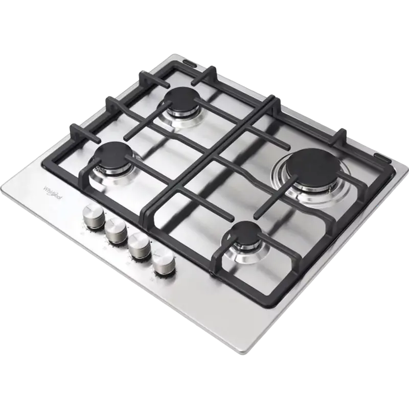 Plită pe gaz Whirlpool TKRL 660 IX, Oțel inoxidabil