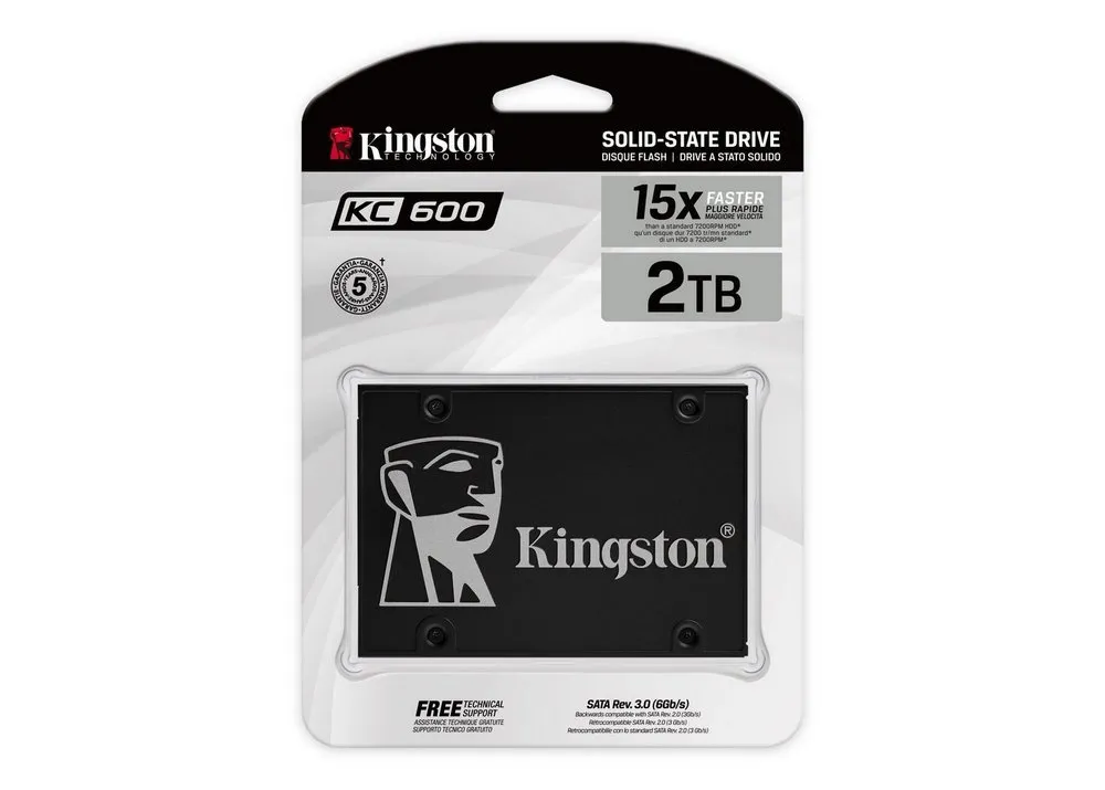 Накопитель SSD Kingston KC600, 2048Гб, SKC600/2048G