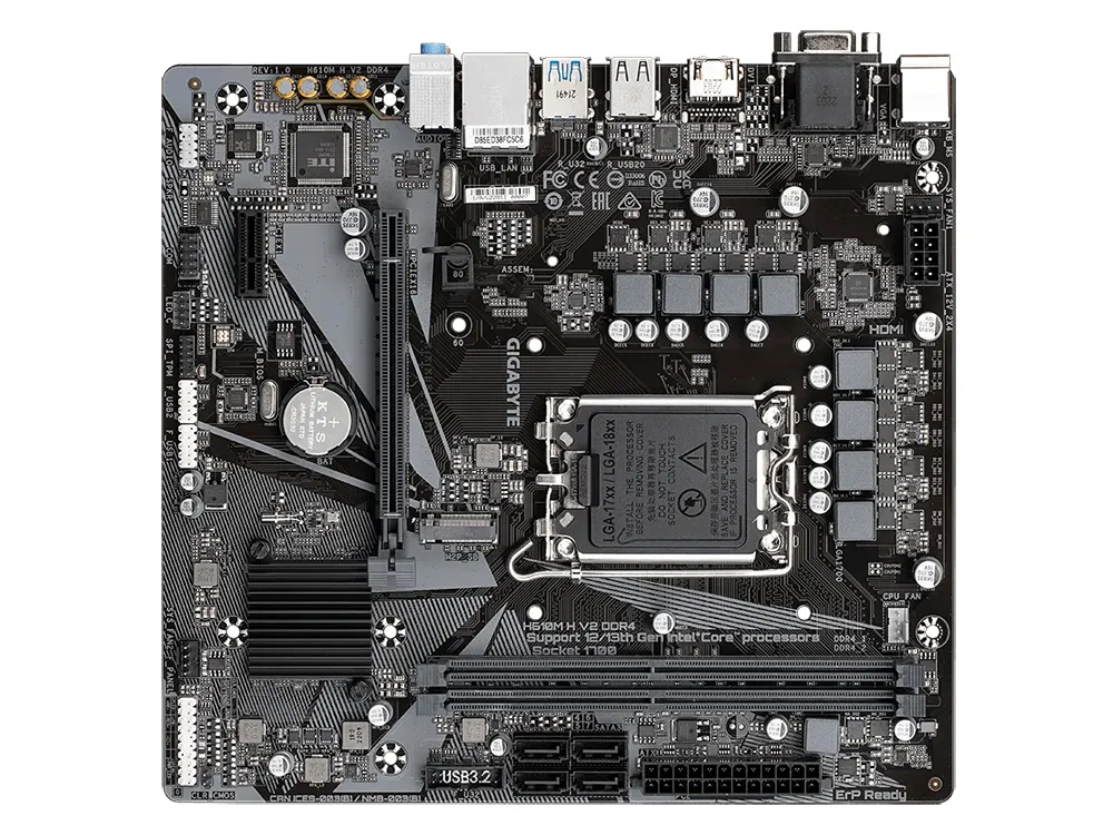 Материнская плата Gigabyte H610M H V2 DDR4, LGA1700, Intel H610, Micro-ATX