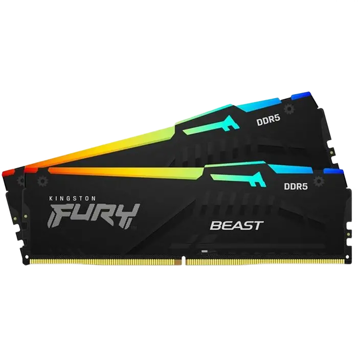 Оперативная память Kingston FURY Beast RGB, DDR5 SDRAM, 5600 МГц, 64Гб, KF556C40BBAK2-64