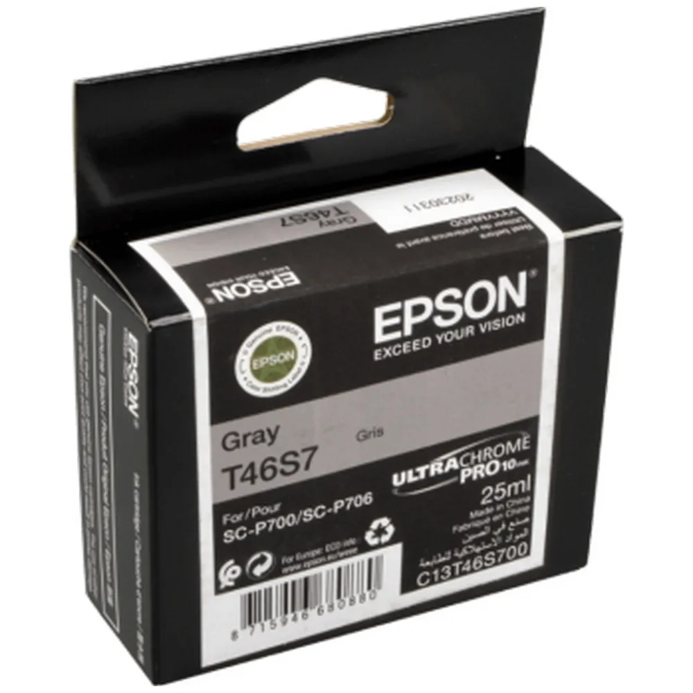 Cartuș de cerneală Epson T46S UltraChrome Pro 10, 25ml, Gri