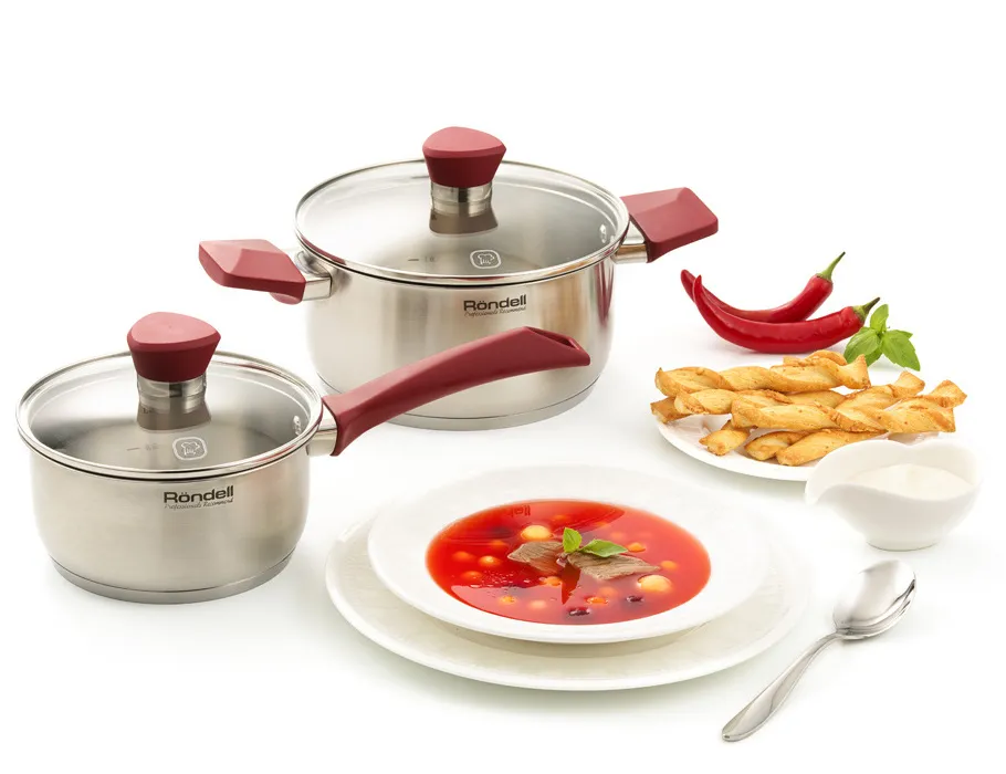 Набор посуды Rondell Strike, 20cm, Серебристый