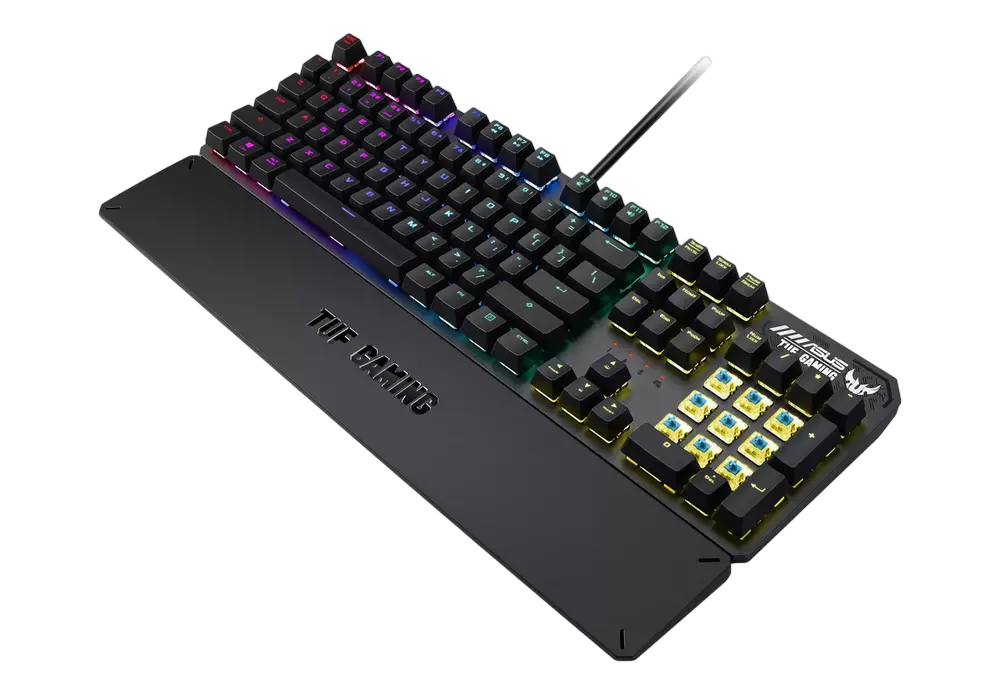 Клавиатура ASUS TUF Gaming K3, Проводное, Металлический Серый