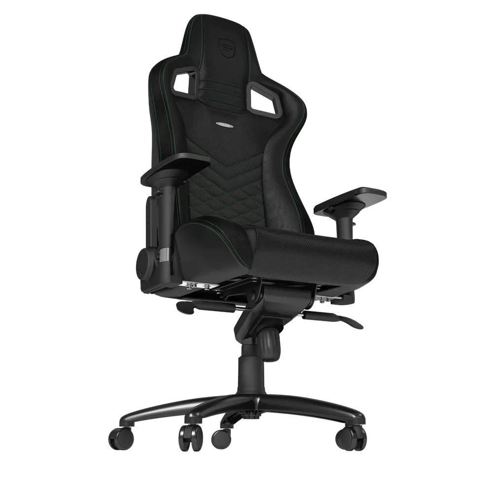 Scaun Gaming Noblechairs Epic, PU Piele, Negru/Verde