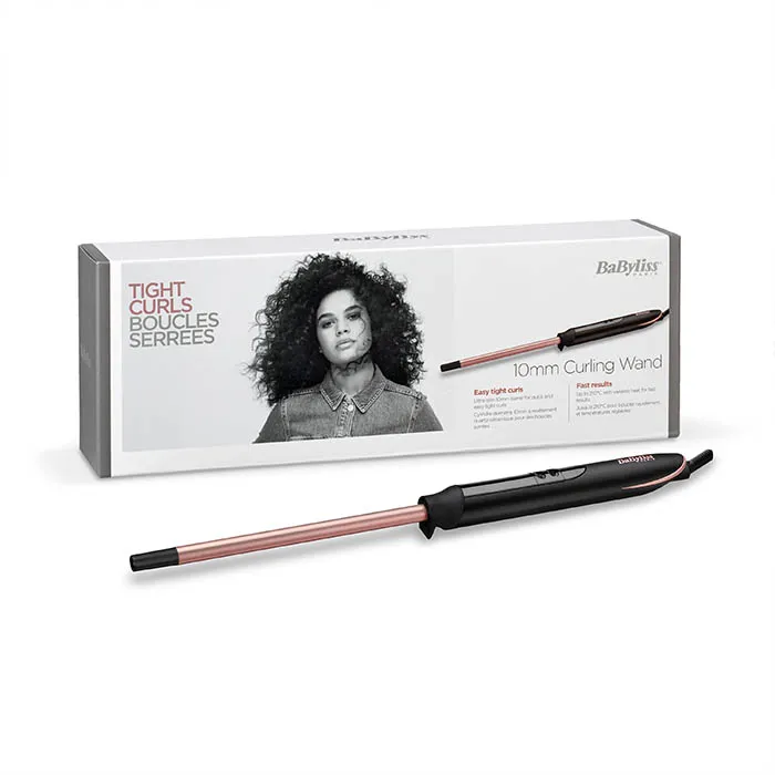 Ondulator de păr BaByliss Tight Curls Wand C449E, Negru | Roz