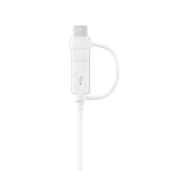 Cablu de încărcare Samsung EP-DG930DWEGRU, USB Type-A/Micro USB, USB Type-C, 1,5m, Alb