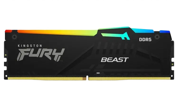 Оперативная память Kingston FURY Beast RGB, DDR5 SDRAM, 5200 МГц, 32 Гб, KF552C40BBAK2-32