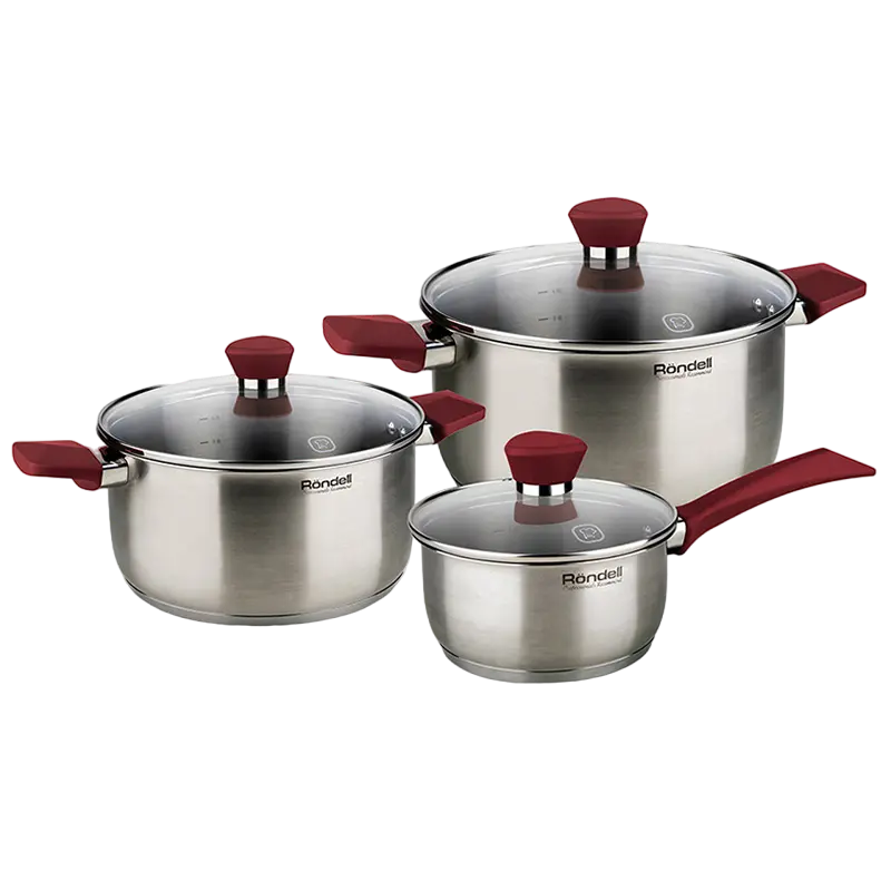 Набор посуды Rondell Strike, 20cm, Серебристый