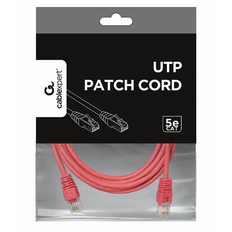 Patch cord Cablexpert PP12-3M/RO, CAT5e UTP, 3m, Roz