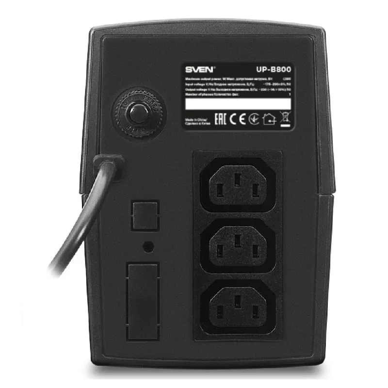 Sursă de alimentare neîntreruptibilă SVEN UP-B800, Linear-interactiv, 800VA, Turn