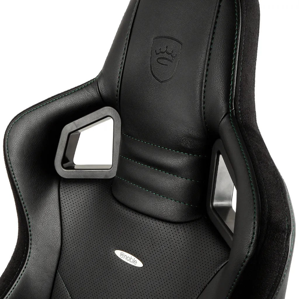 Scaun Gaming Noblechairs Epic, PU Piele, Negru/Verde
