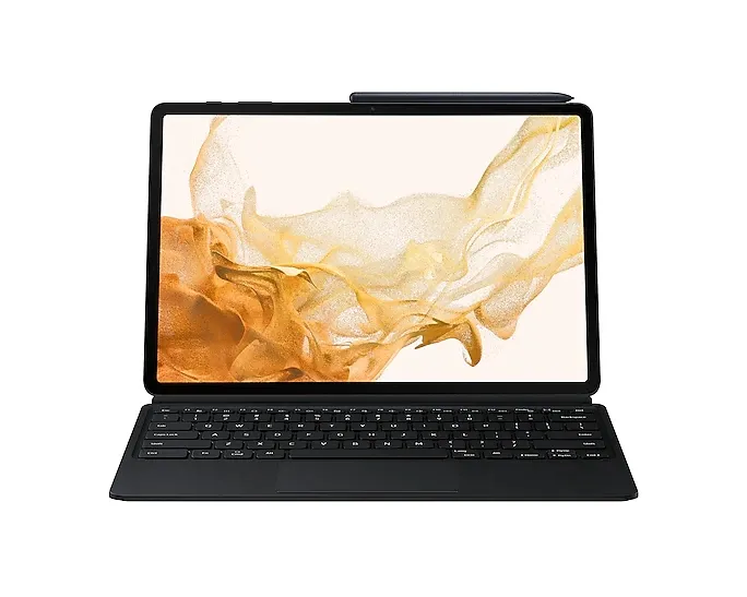 Geantă pentru Tabletă Samsung Galaxy Tab S7+ Book Cover Keyboard, 12,4", Poliuretan, Negru