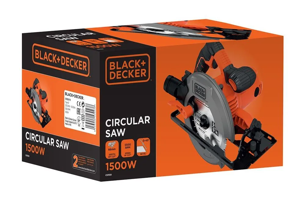 Дисковая пила Black+Decker CS1550-QS