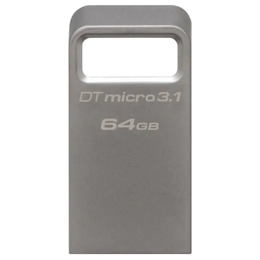USB Flash накопитель Kingston DataTraveler Micro 3.1, 64Гб, Серебристый