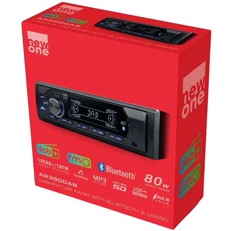 Radio Auto New One AR 390 DAB, Negru