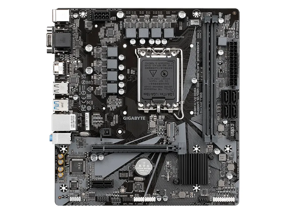 Материнская плата Gigabyte H610M H V2 DDR4, LGA1700, Intel H610, Micro-ATX