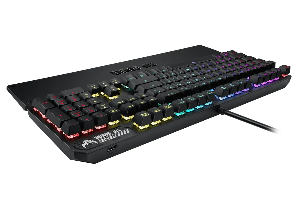 Gaming Keyboard Asus TUF Gaming K3, Mechanical, Aluminum fram, RGB, Wrist Rest, US Layout