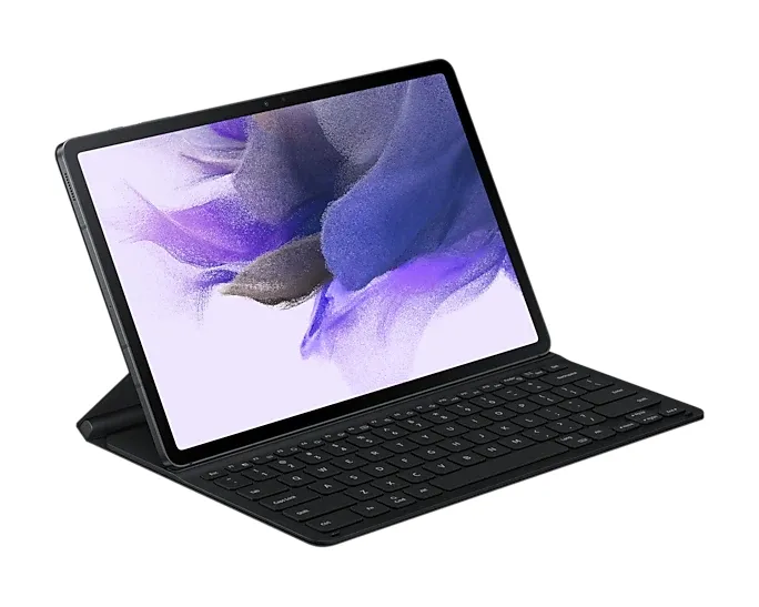 Husă pentru tabletă Samsung Galaxy Tab S7+ Book Cover Keyboard, 12,4", Poliuretan, Negru