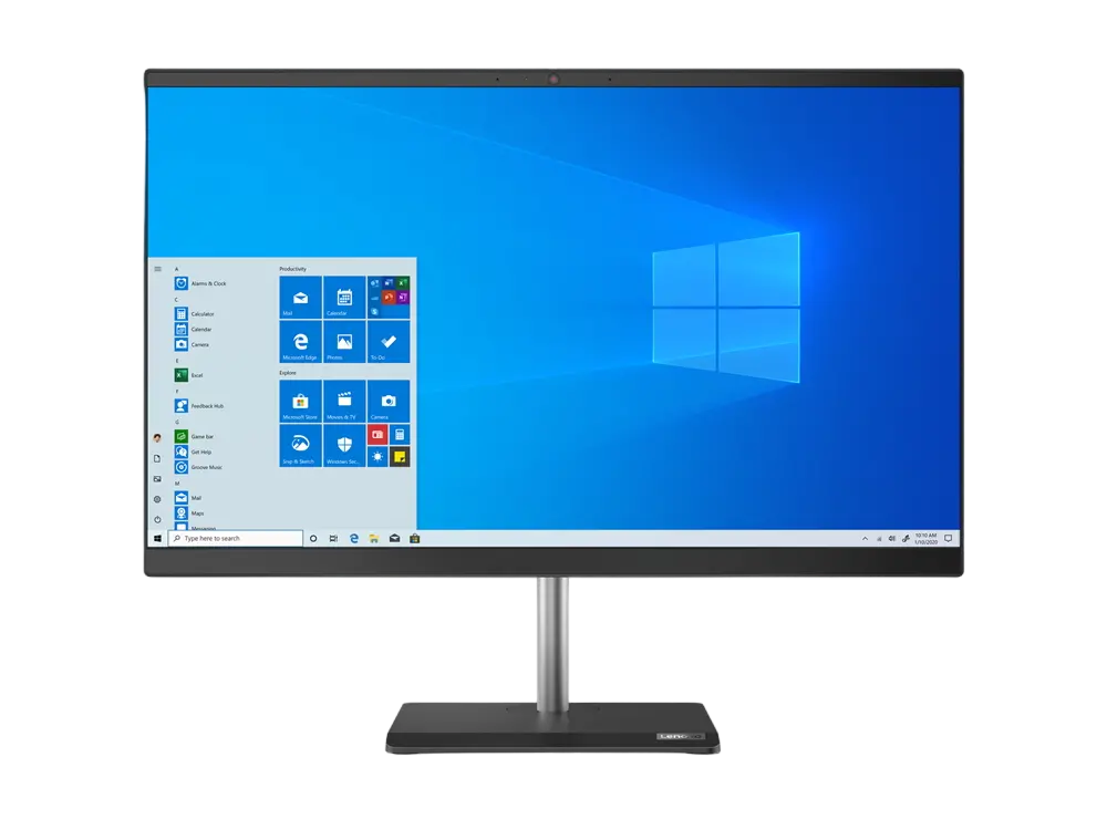 Computer All-in-One Lenovo V50a 24IMB, 23,8", Intel Core i5-10400T, 8GB/256GB, Windows 10 Pro 64-bit, Negru