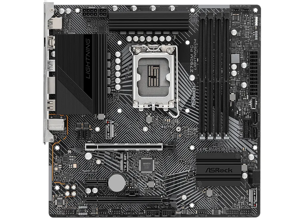 Материнская плата ASRock Z790M PG LIGHTNING/D4, LGA1700, Intel Z790, Micro-ATX