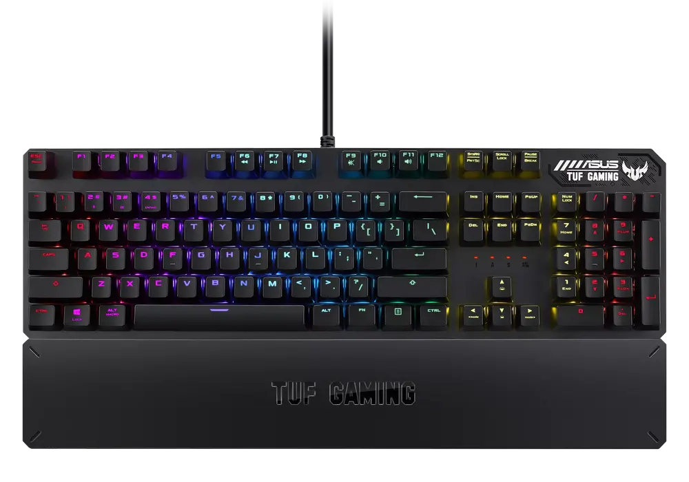 Gaming Keyboard Asus TUF Gaming K3, Mechanical, Aluminum fram, RGB, Wrist Rest, US Layout