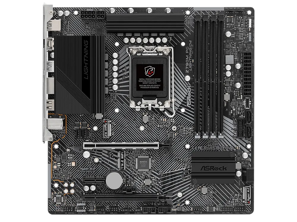 Материнская плата ASRock Z790M PG LIGHTNING/D4, LGA1700, Intel Z790, Micro-ATX